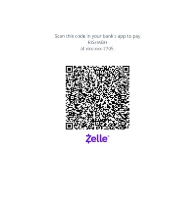 Zelle QR Code for payment